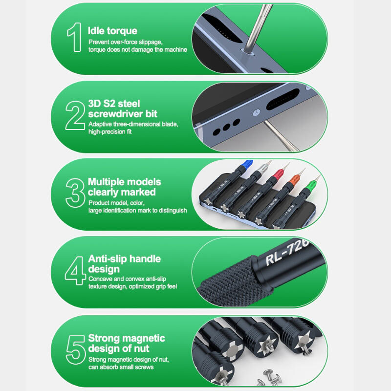 پیچ گوشتی چهارسو Relife RL-726 1.5mm