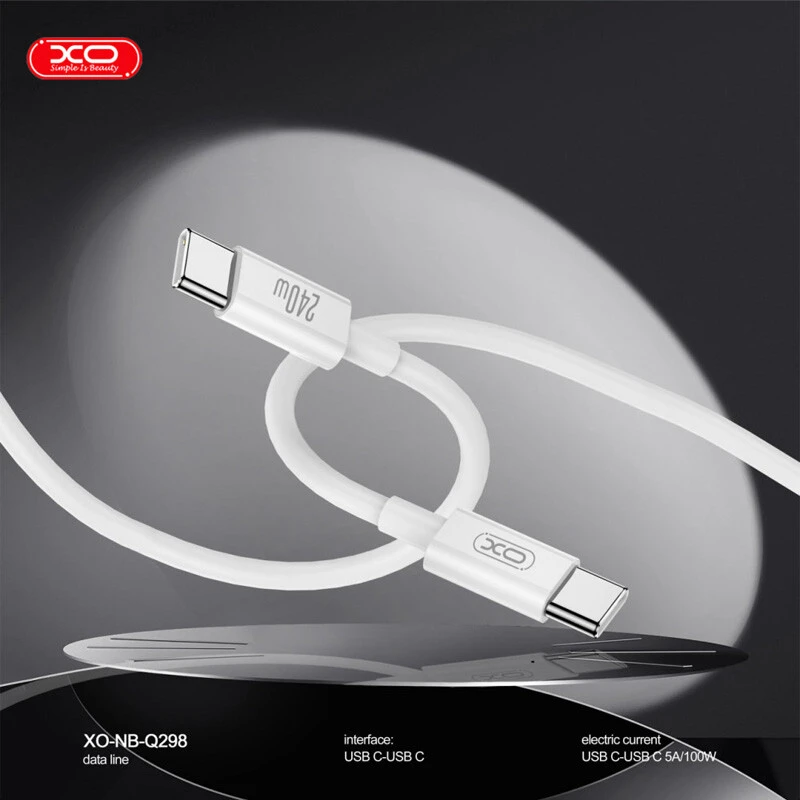 کابل دو سر تایپ سی فست شارژ 240 وات ایکس او XO-Q298 طول 1 متر
