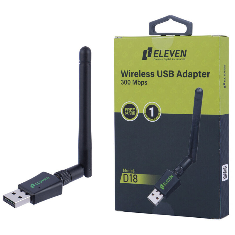کارت شبکه بی سیم آنتن دار Eleven D18 300Mbps