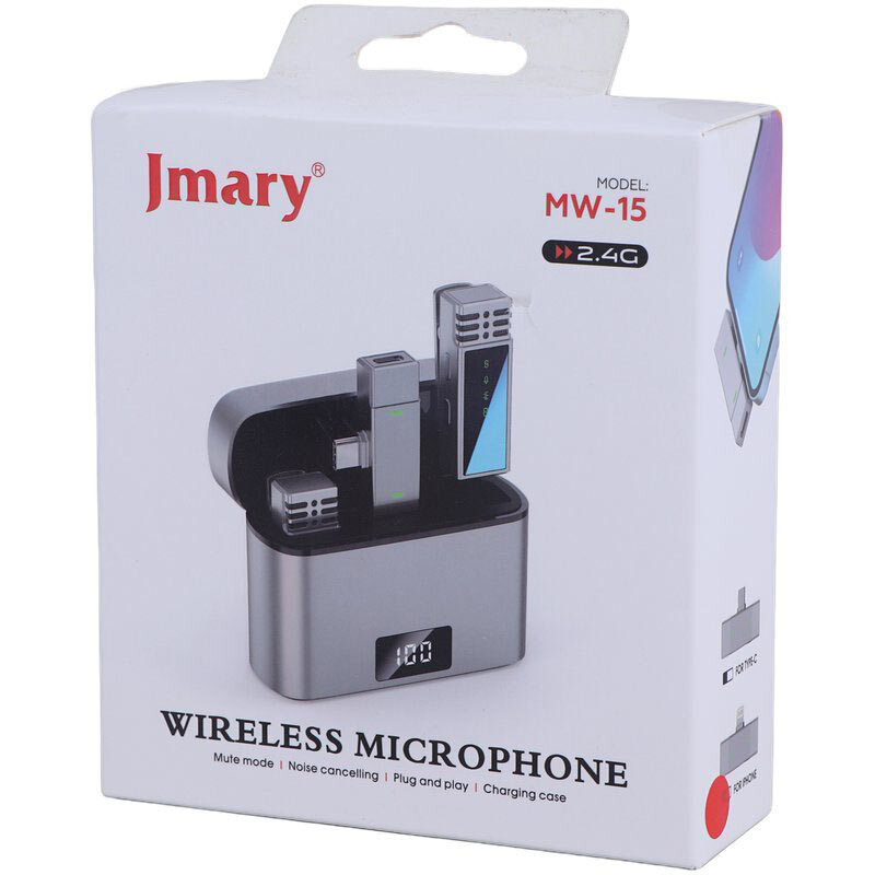 میکروفون یقه ای بی سیم Jmary MW-15 Lightning