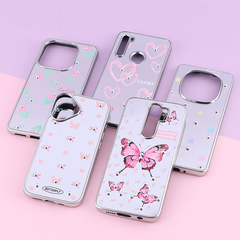 قاب آینه ای مرواریدی دور محافظ متال