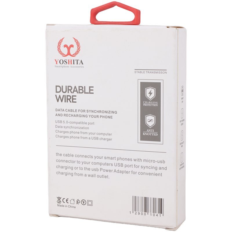 کابل کوتاه دو سر تایپ سی فست شارژ 60 وات یوشیتا YC-041 طول 25 سانتی متر