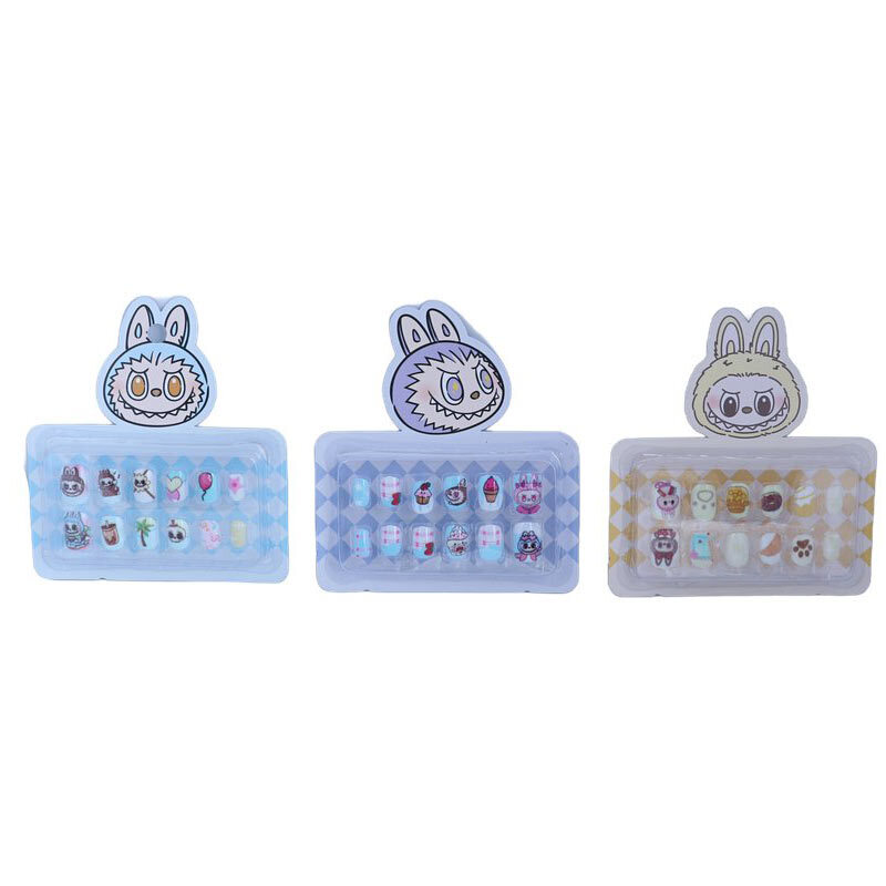 ناخن مصنوعی کودک طرح لبوبو 2532 بسته 12 عددی کد 3