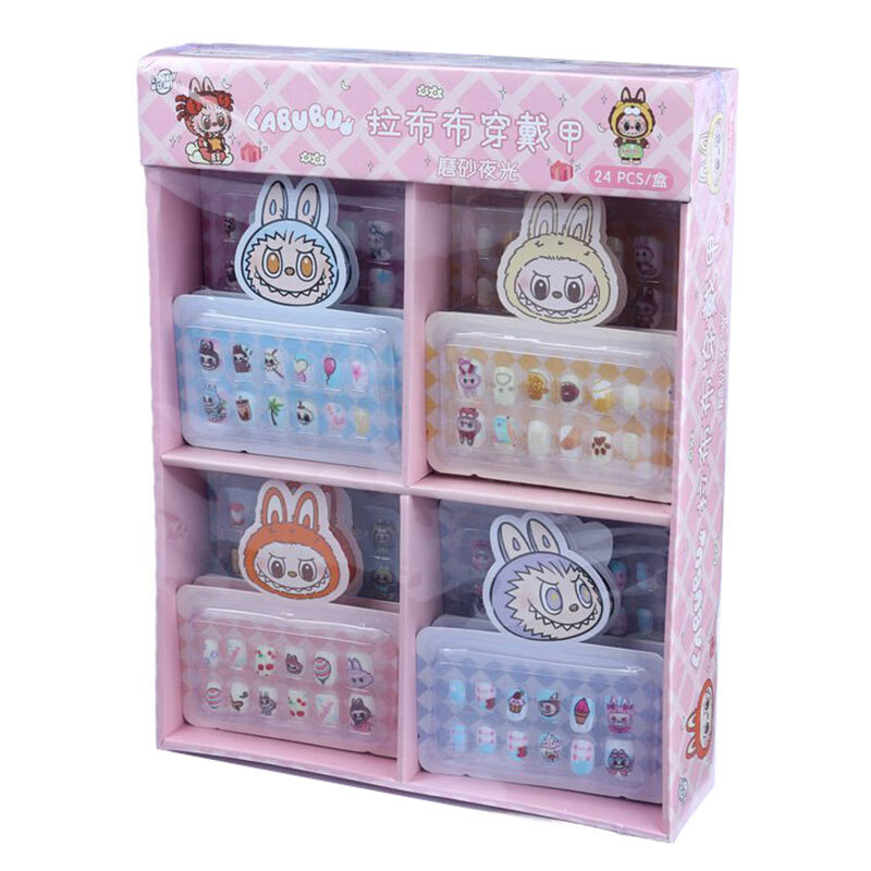 ناخن مصنوعی کودک طرح لبوبو 2532 بسته 12 عددی کد 3