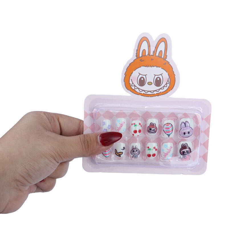 ناخن مصنوعی کودک طرح لبوبو 2532 بسته 12 عددی کد 3