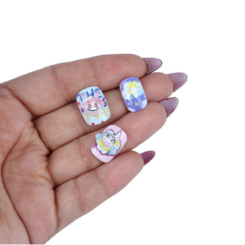 ناخن مصنوعی کودک طرح لبوبو LY-072 بسته 12 عددی کد 4