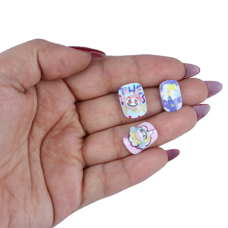 ناخن مصنوعی کودک طرح لبوبو LY-072 بسته 12 عددی کد 4