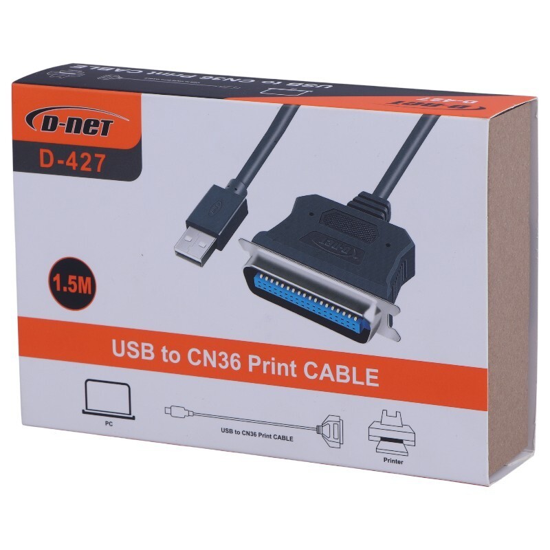 کابل پرینتر پارالل D-Net IEEE 1284 1.5m
