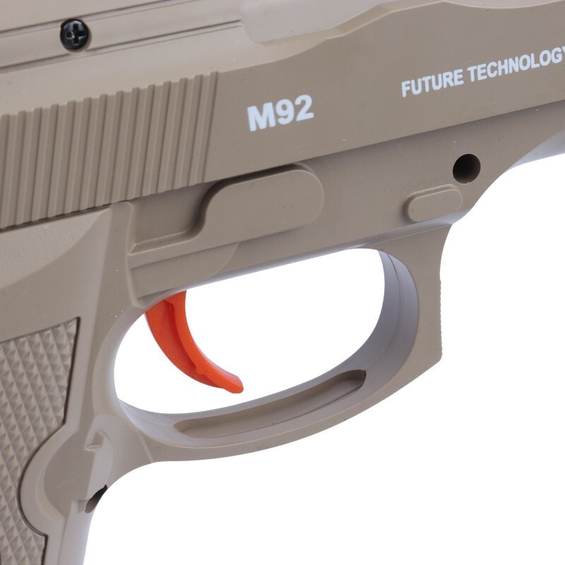 ست اسباب بازی تفنگ کلت صدا خفه کن تیر ژله ای مخزن دار شارژی Yusheng NO.YS-2F Beretta کد 115