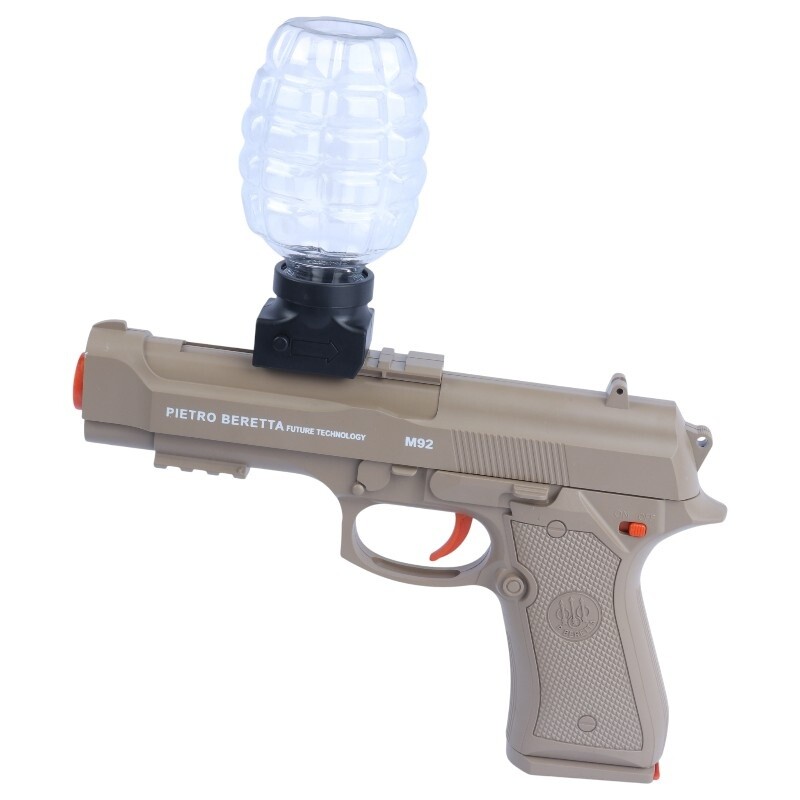 ست اسباب بازی تفنگ کلت صدا خفه کن تیر ژله ای مخزن دار شارژی Yusheng NO.YS-2F Beretta کد 115