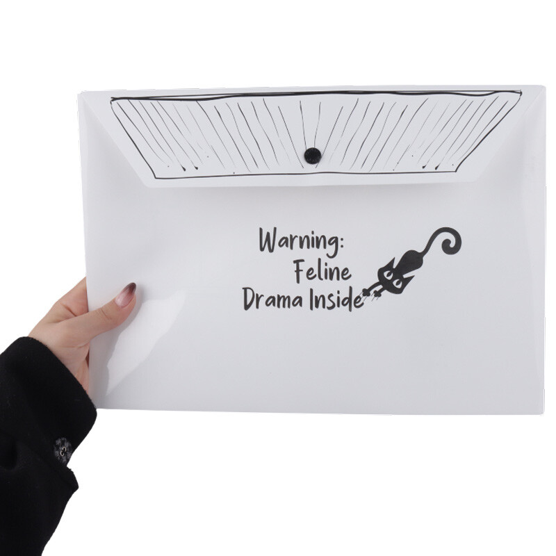 پوشه دکمه دار طرح گربه پاپکو Papco DB-4215 A4