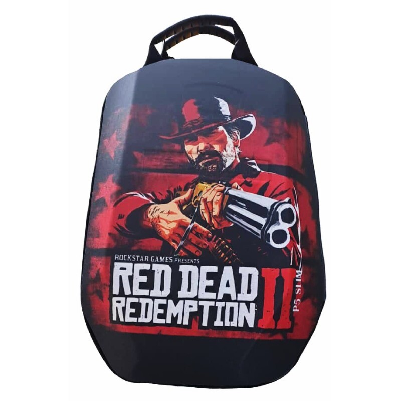 کیف کوله ای کنسول بازی Deadskull PS5 Slim طرح Red Dead Redemption 2