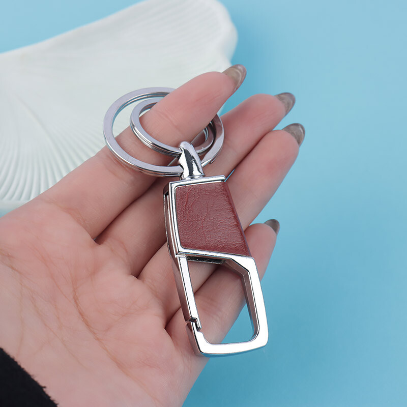 جاکلیدی فلزی چرمی طرح گیره کد 3