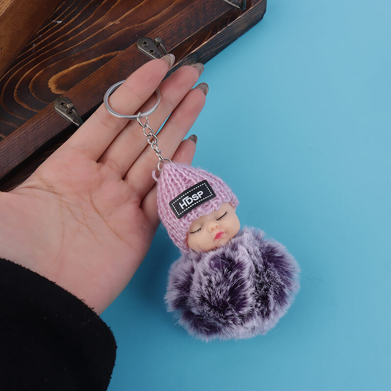 جاکلیدی عروسک پشمی کلاه دار