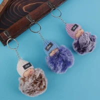 جاکلیدی عروسک پشمی کلاه دار