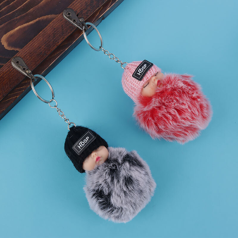 جاکلیدی عروسک پشمی کلاه دار