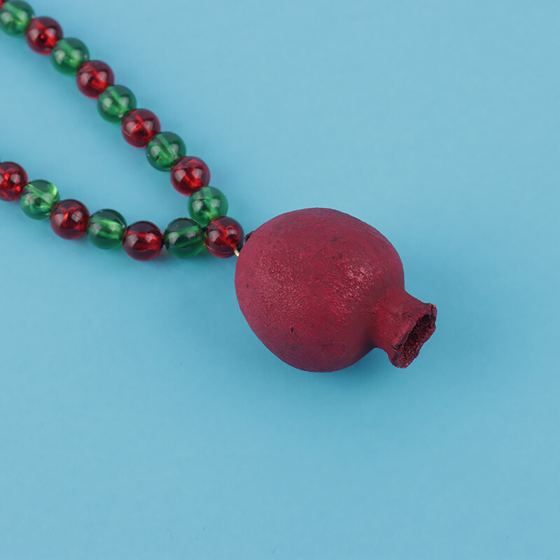 گردنبند یلدایی انار مهره سبز قرمز