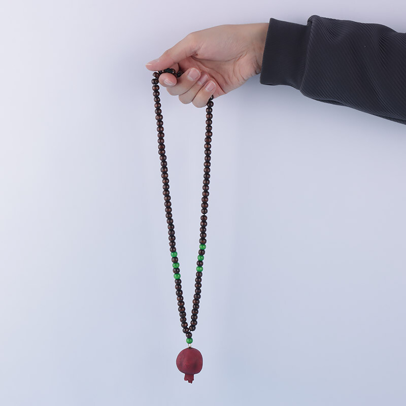 گردنبند یلدایی انار مهره چوبی