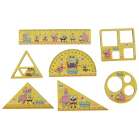 ست نقاله گونیا و خط کش چوبی Parsam