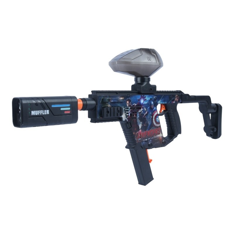 ست اسباب بازی تفنگ مسلسل صدا خفه کن تیر ژله ای مخزن دار شارژی Blasting Launch BEHTOYS-114 کد 114