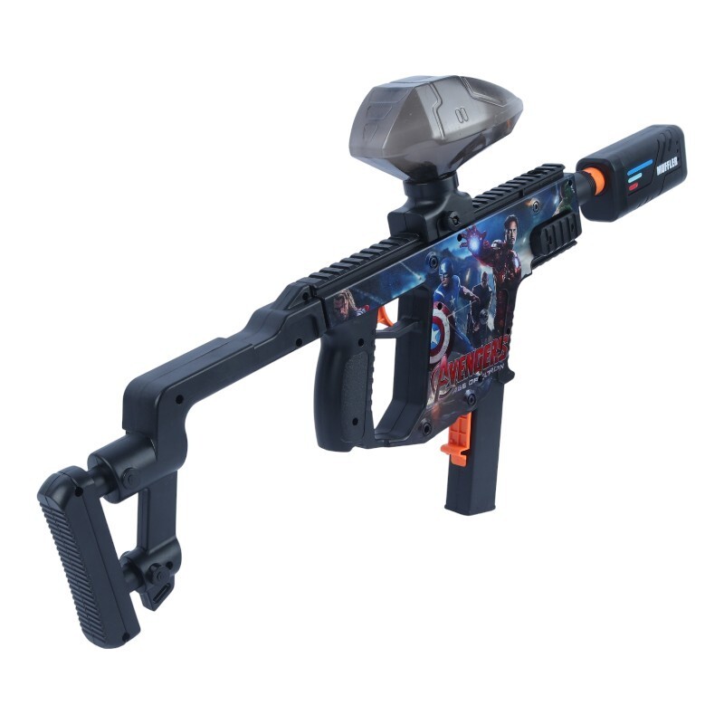 ست اسباب بازی تفنگ مسلسل صدا خفه کن تیر ژله ای مخزن دار شارژی Blasting Launch BEHTOYS-114 کد 114