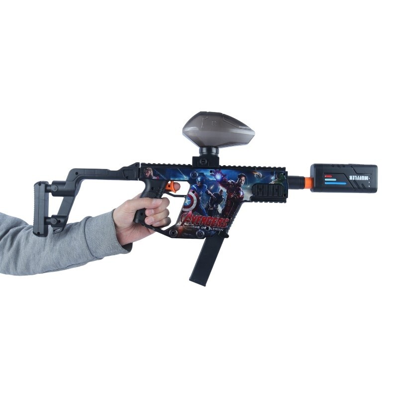 ست اسباب بازی تفنگ مسلسل صدا خفه کن تیر ژله ای مخزن دار شارژی Blasting Launch BEHTOYS-114 کد 114