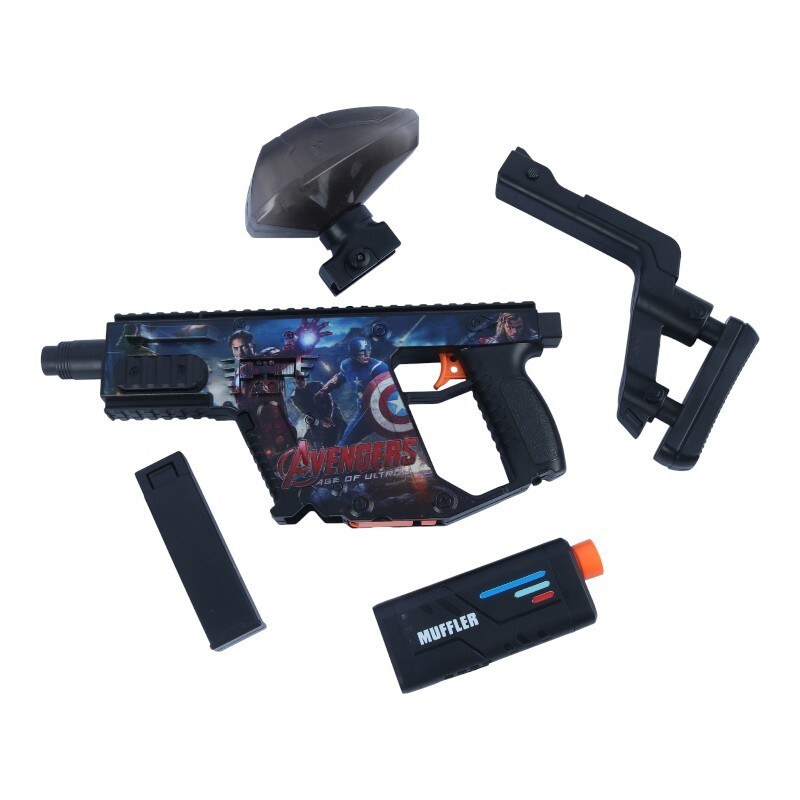 ست اسباب بازی تفنگ مسلسل صدا خفه کن تیر ژله ای مخزن دار شارژی Blasting Launch BEHTOYS-114 کد 114