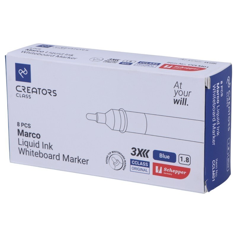 ماژیک وایت برد کریتورز کلاس نوک گرد Marco CCLM01 بسته 8 عددی