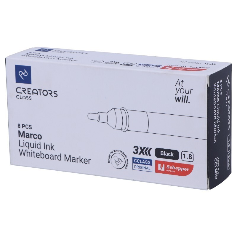 ماژیک وایت برد کریتورز کلاس نوک گرد Marco CCLM02 بسته 8 عددی