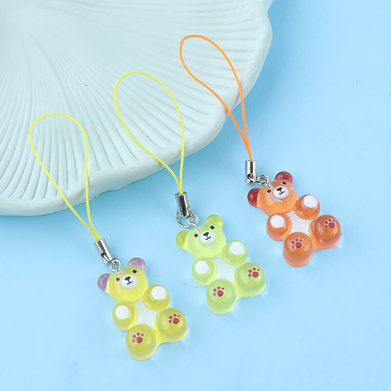 آویز فلش و موبایل طرح خرس رنگی کد 2