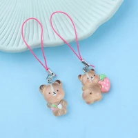 آویز فلش و موبایل طرح خرس شفاف بسته 5 عددی