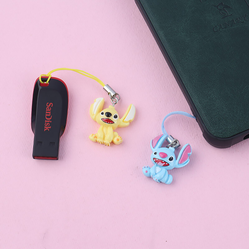 آویز فلش و موبایل طرح استیچ رنگی