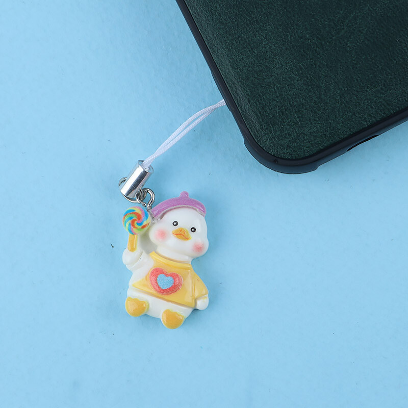 آویز فلش و موبایل طرح اردک کلاه دار