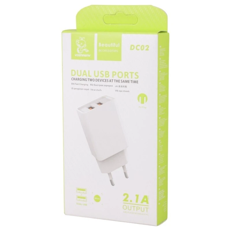 شارژر دیواری 10.5 وات دنمن DC02 2.1A