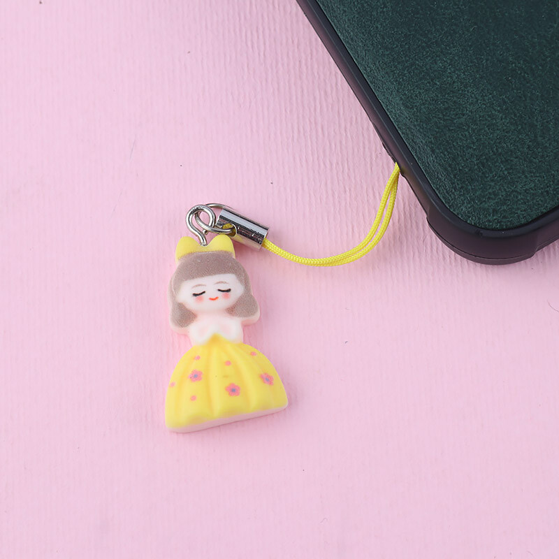 آویز فلش و موبایل طرح دختر پاپیون دار