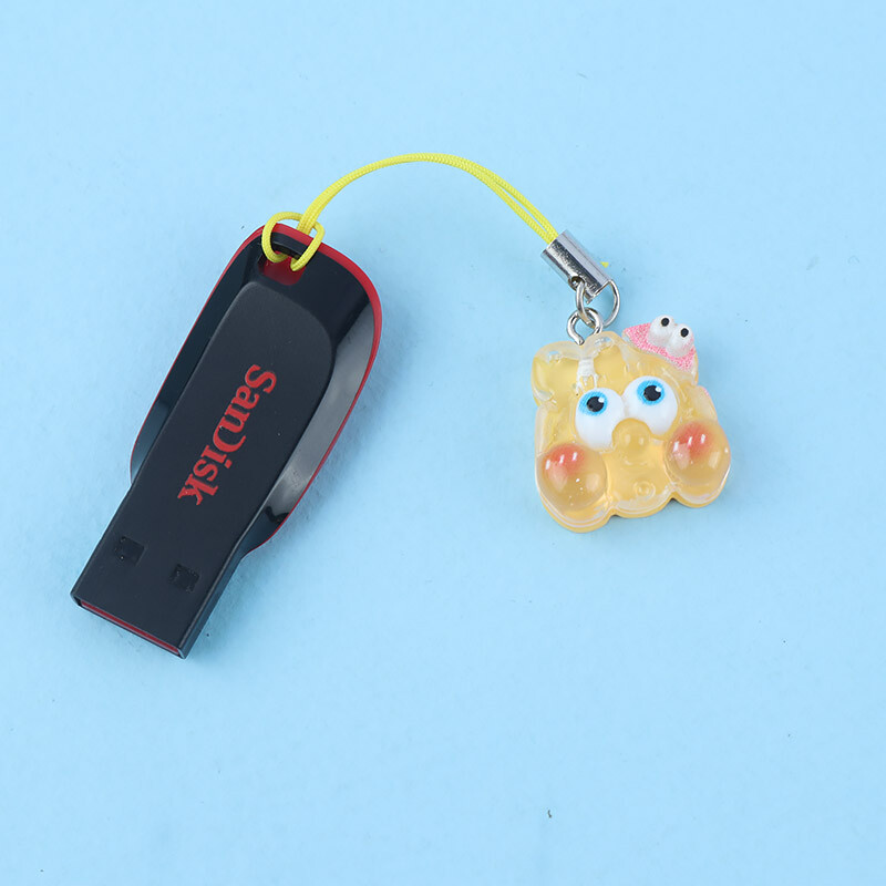 آویز فلش و موبایل طرح باب اسفنجی شفاف