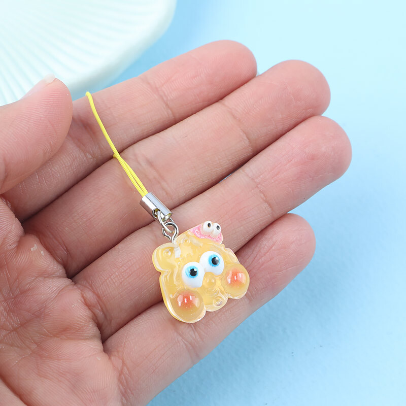 آویز فلش و موبایل طرح باب اسفنجی شفاف