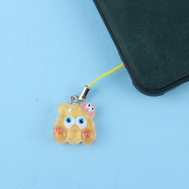 آویز فلش و موبایل طرح باب اسفنجی شفاف