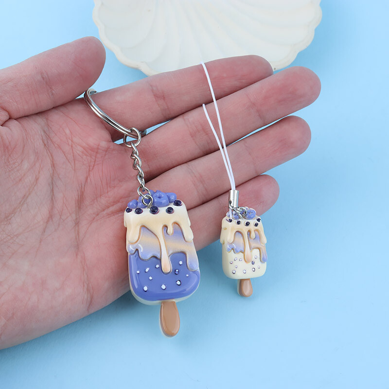 ست جاکلیدی و آویز موبایل سرامیکی بستنی