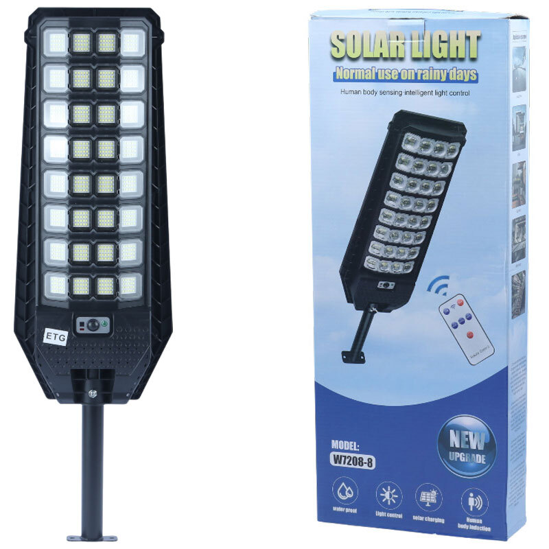 چراغ دیواری سنسوردار خورشیدی W7208-8 + ریموت کنترل