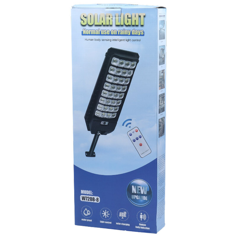 چراغ دیواری سنسوردار خورشیدی W7208-8 + ریموت کنترل