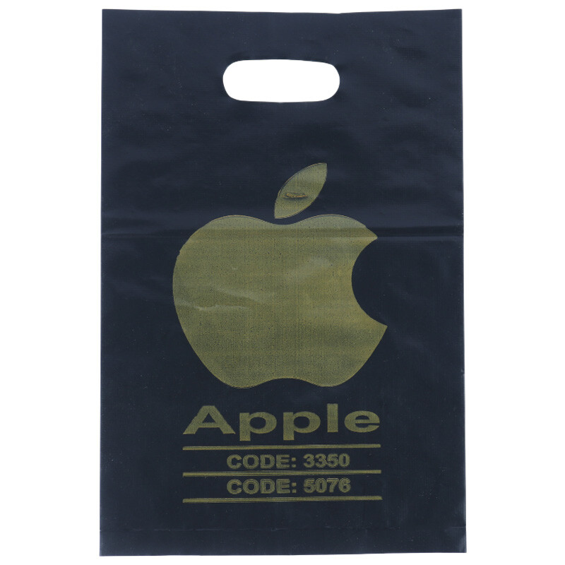 نایلون دسته دار طرح Apple سایز 35*25 سانتی متر بسته 1 کیلویی