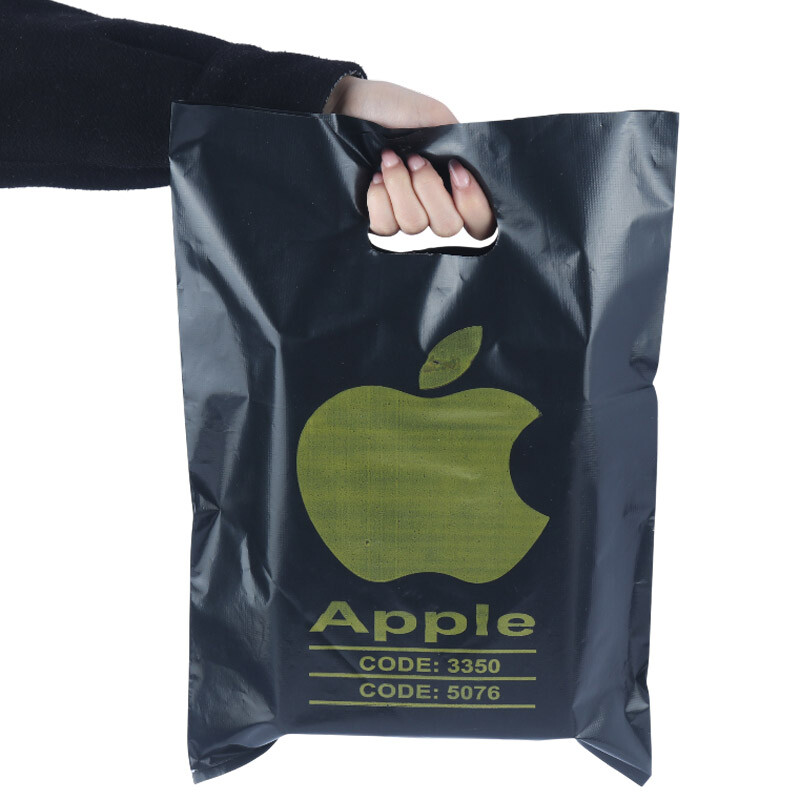 نایلون دسته دار طرح APPLE سایز 40*30 سانتی متر بسته 1 کیلویی