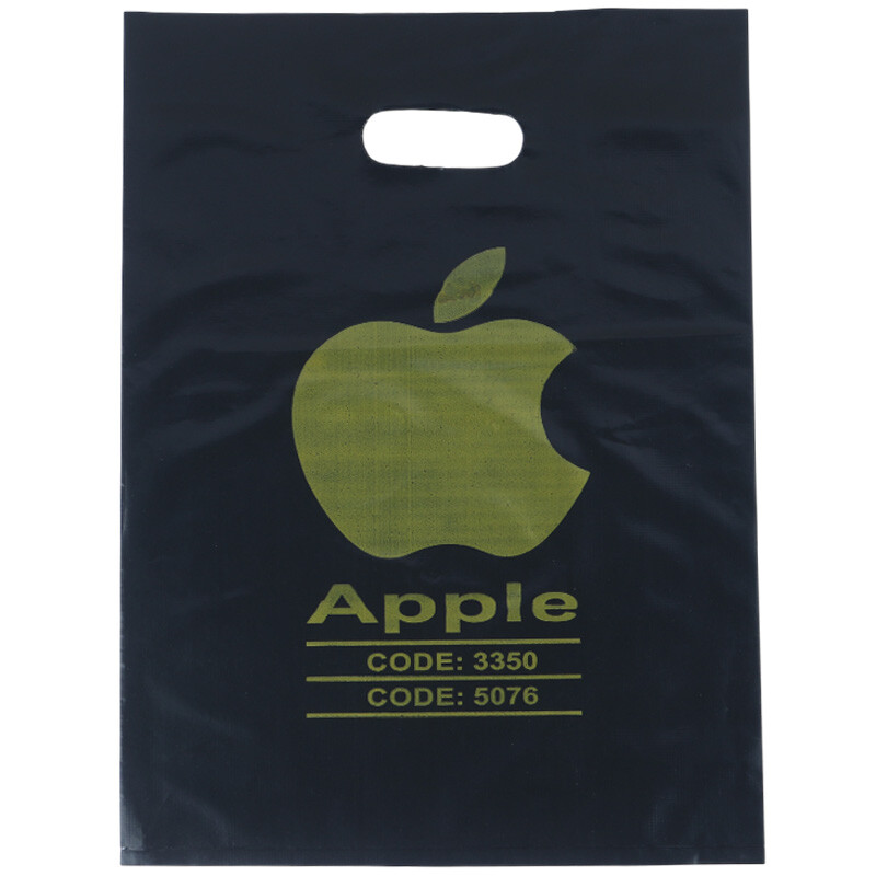 نایلون دسته دار طرح APPLE سایز 40*30 سانتی متر بسته 1 کیلویی