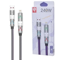کابل شارژ چندکاره فست شارژ 240 وات You Shenq Ku K-102 طول 1 متر