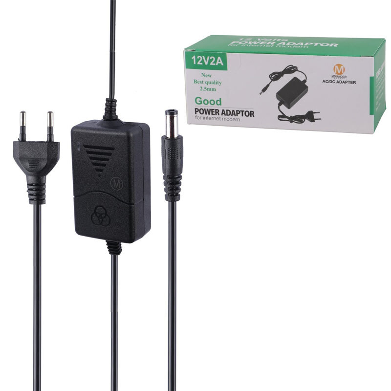 آداپتور مودم Mdianoor 12V 2A فیش درشت