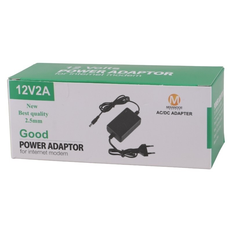 آداپتور مودم Mdianoor 12V 2A فیش درشت