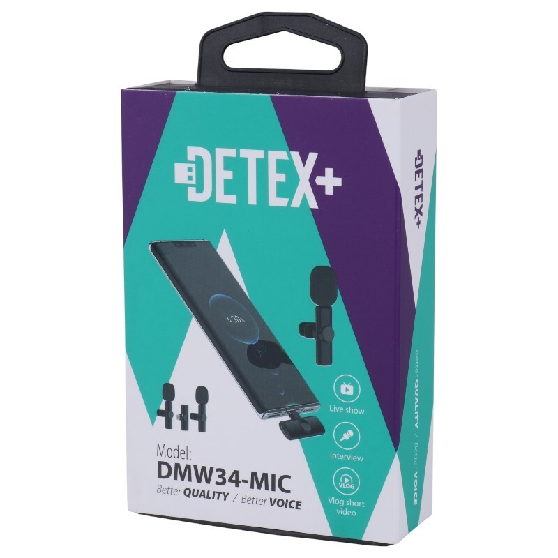 میکروفون یقه ای بی سیم Detex+ DMW34-MIC