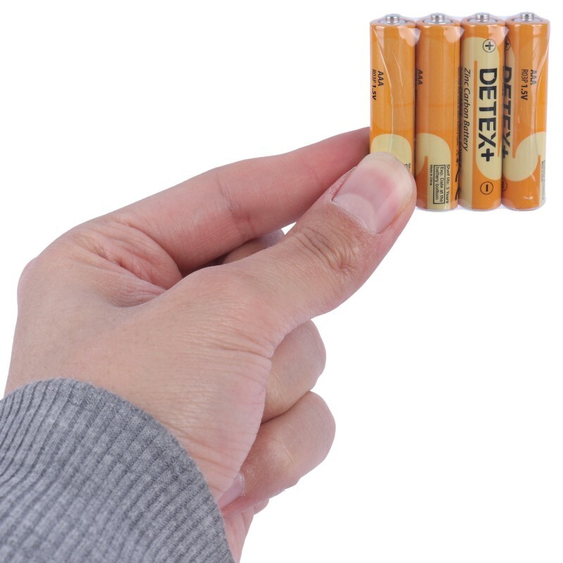 باتری چهارتایی نیم قلمی دیتکس پلاس Zinc Carbon R03P بسته 24 عددی