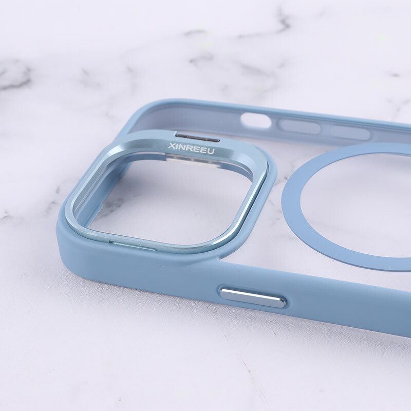 قاب PC مگ سیف استندشو با محافظ لنز رینگی آیفون iPhone 13 Pro